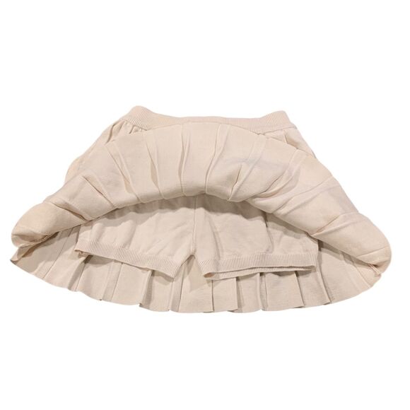 Daisy Womens Beige Pleated Mini Skirt S Skort Preppy Academia Tenniscore - Picture 2 of 4